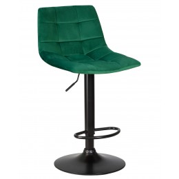 Стул барный DOBRIN TAILOR BLACK, зеленый велюр (MJ9-88)