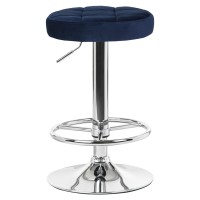 Табурет барный DOBRIN BRUNO, синий велюр (MJ9-117)
