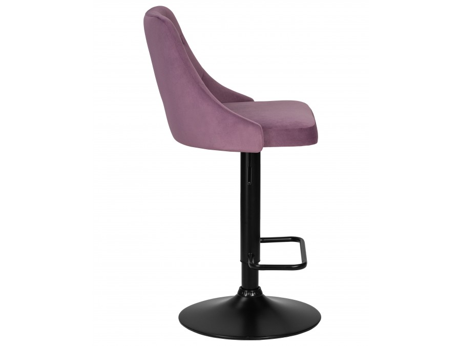 Набор 2 шт Стул барный DOBRIN JOSEPH BLACK, пудрово-сиреневый велюр (MJ9-52)