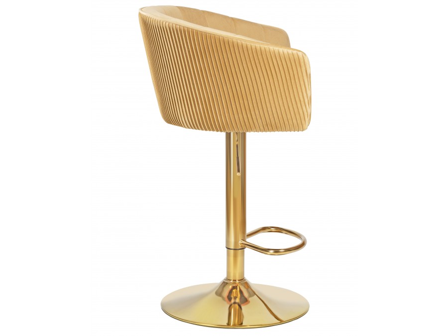Стул барный DOBRIN DARCY GOLD, песочный велюр (1922-3)