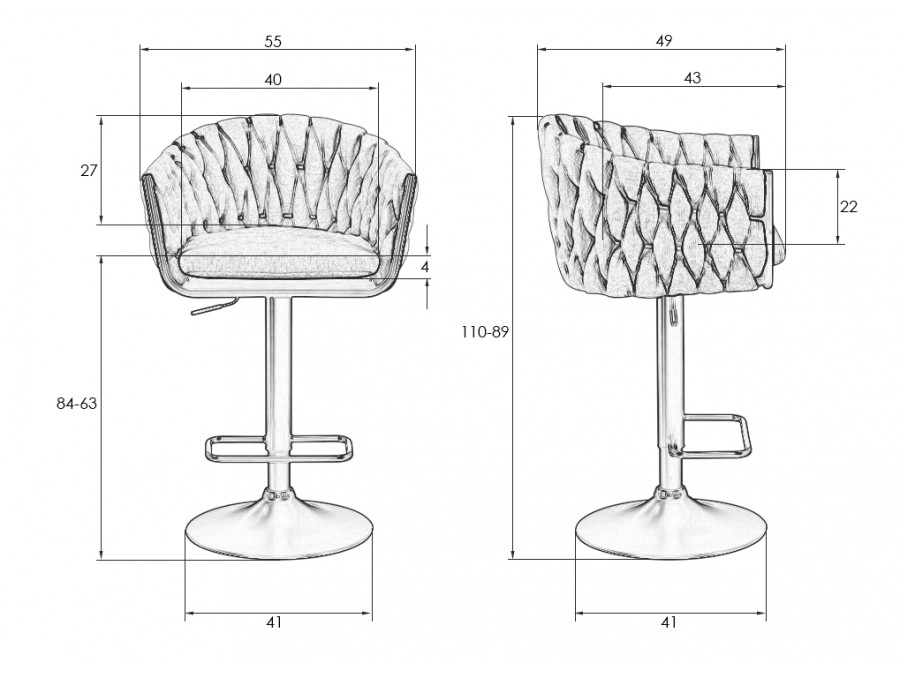 Стул барный DOBRIN MARCEL, зеленый велюр (MJ9-88)