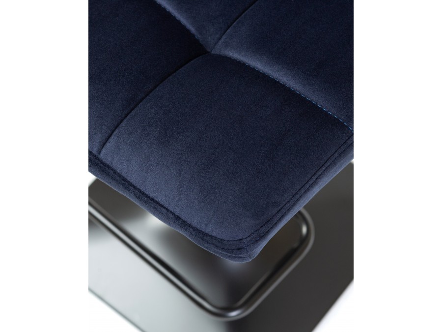 Стул барный DOBRIN DOMINIC, темно-синий велюр (MJ9-118)