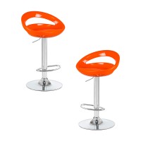 Набор 2 шт Стул барный DOBRIN DISCO, оранжевый