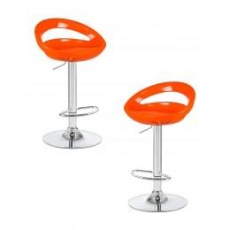 Набор 2 шт Стул барный DOBRIN DISCO, оранжевый