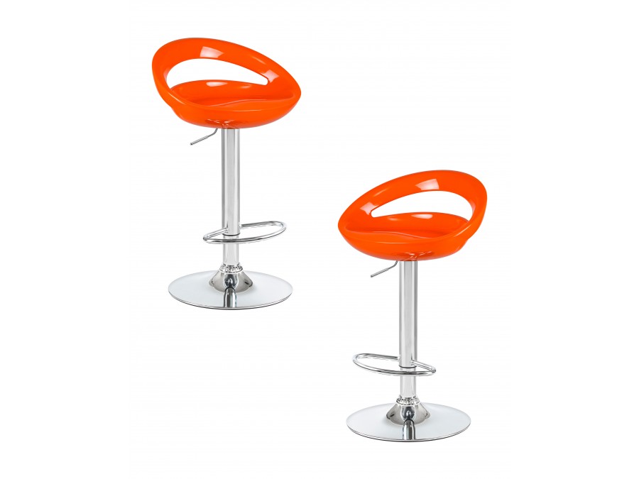 Набор 2 шт Стул барный DOBRIN DISCO, оранжевый