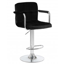 Стул барный DOBRIN KRUGER ARM, черный велюр (MJ9-101)