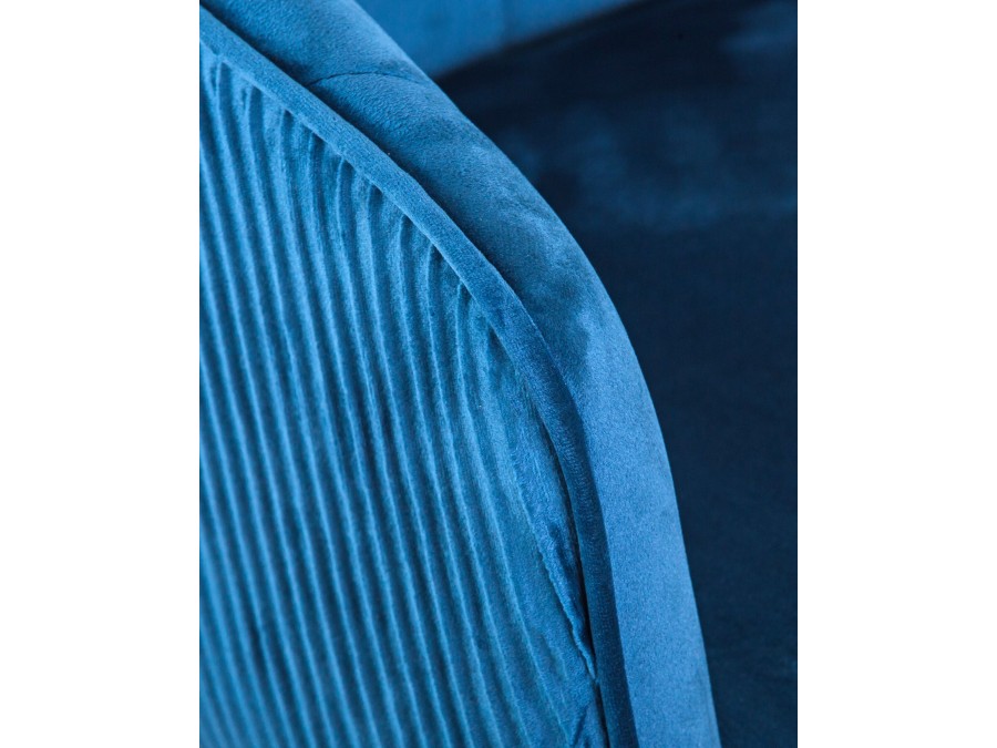 Стул барный DOBRIN DARCY BLACK, синий велюр (1922-20)