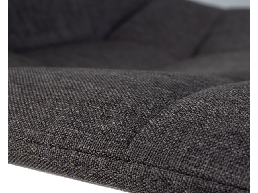 Стул барный DOBRIN TAILOR BLACK, серая ткань (188-55)