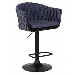 Стул барный DOBRIN LEON, синяя ткань (LAR-275-29)