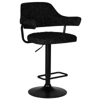 Стул барный DOBRIN CHARLY BLACK, черный твид (LEO18)