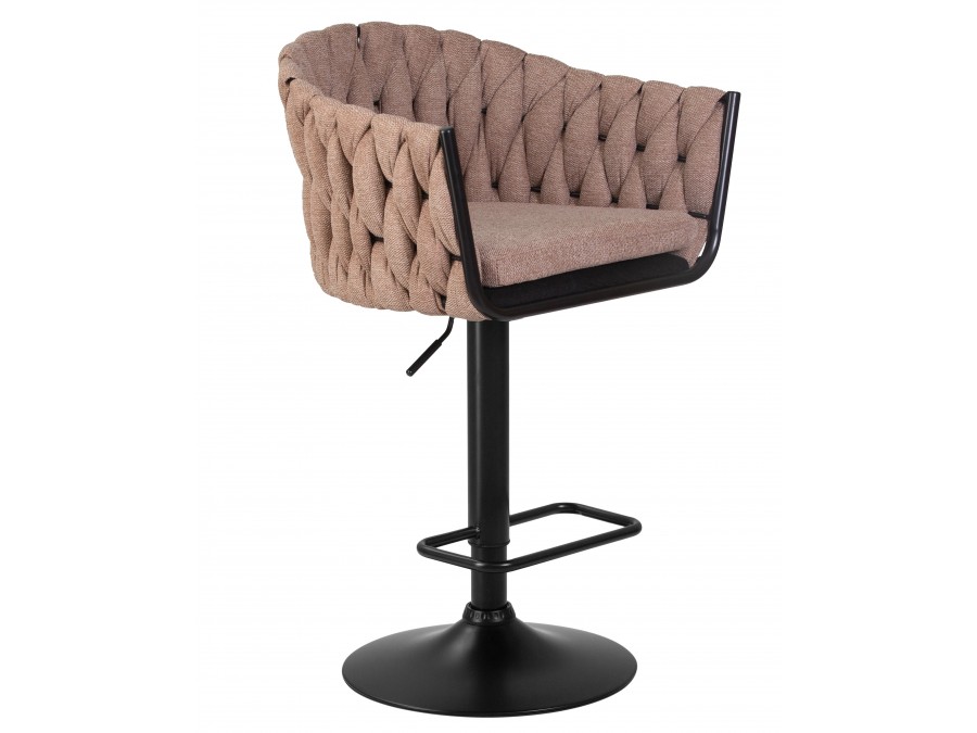 Стул барный DOBRIN LEON, коричневая ткань (LAR 275-3)