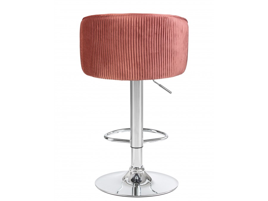 Стул барный DOBRIN DARCY, бронзово-розовый велюр (1922-17)