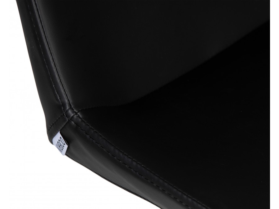 Стул барный DOBRIN ALDO, черный PU YP33-19, основание из нержавеющей стали