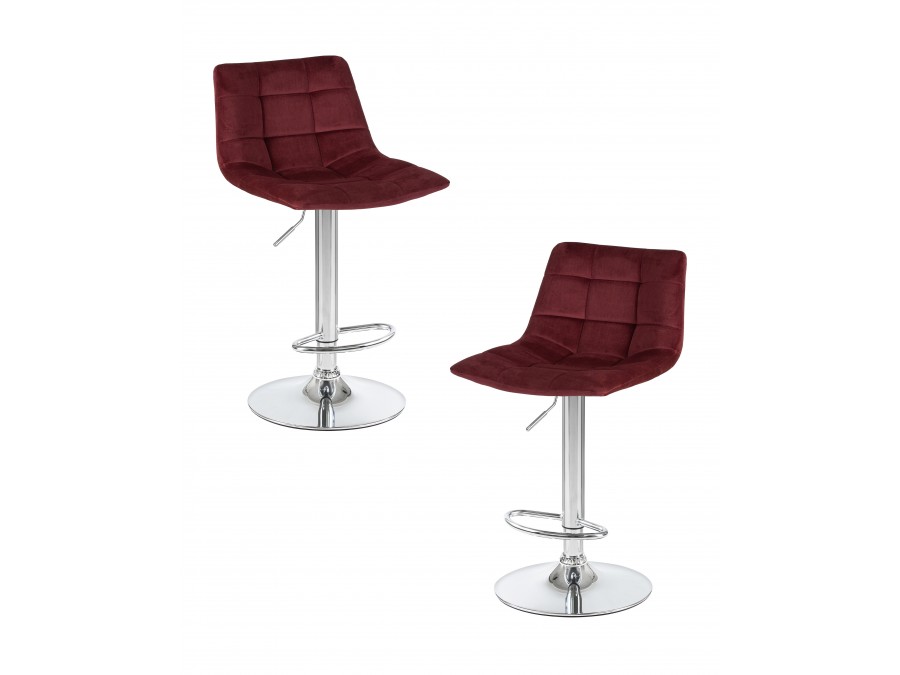 Набор 2 шт Стул барный DOBRIN TAILOR, винный велюр (MJ9-35)