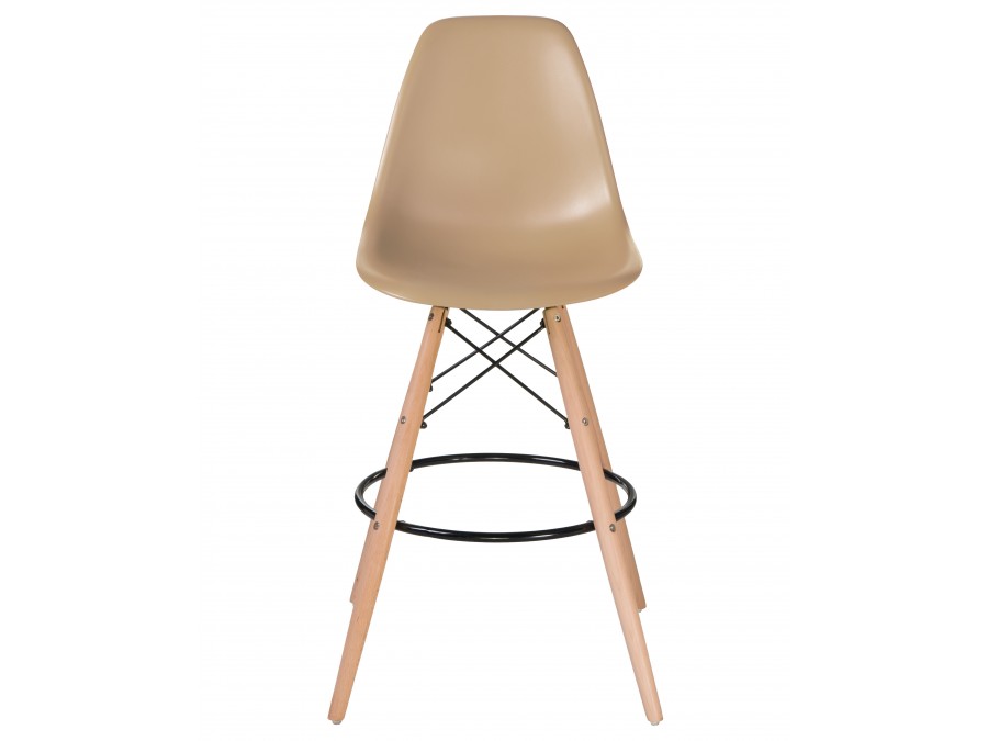 Стул барный DOBRIN DSW BAR, ножки светлый бук, цвет сиденья бежевый (GR-03)