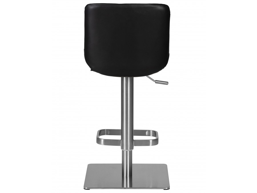 Стул барный DOBRIN ALDO, черный PU YP33-19, основание из нержавеющей стали