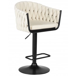 Стул барный DOBRIN LEON, кремовая ткань (LAR 275-33)