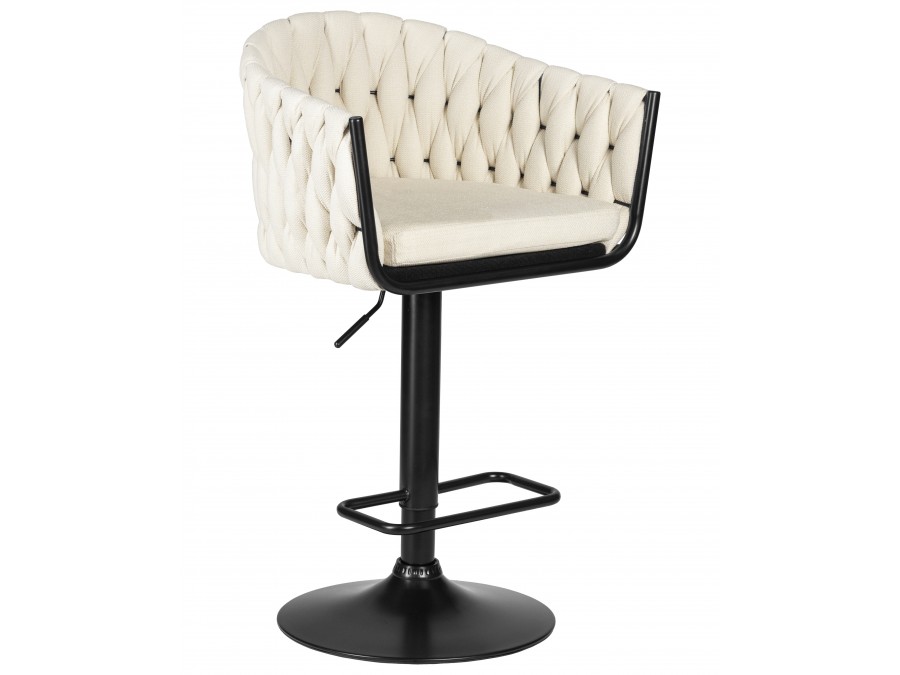 Стул барный DOBRIN LEON, кремовая ткань (LAR 275-33)