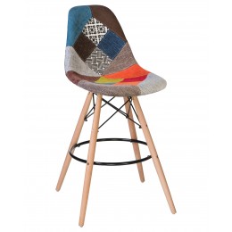 Стул барный DOBRIN DSW BAR, ножки светлый бук, цвет сиденья мозаика