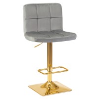 Стул барный DOBRIN GOLDIE, серый велюр (MJ9-75)
