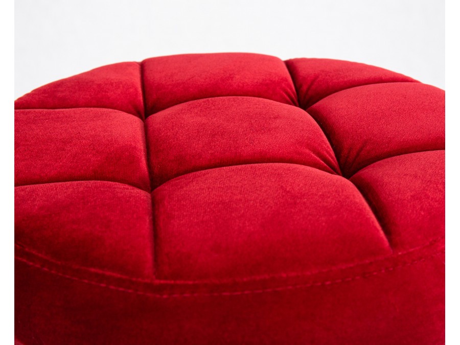 Табурет барный DOBRIN BRUNO BLACK, бордо велюр (MJ9-43)