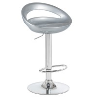 Стул барный DOBRIN DISCO, серебряный