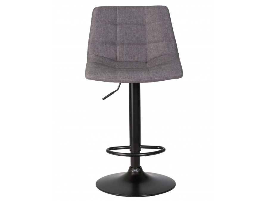 Стул барный DOBRIN TAILOR BLACK, серая ткань (188-55)