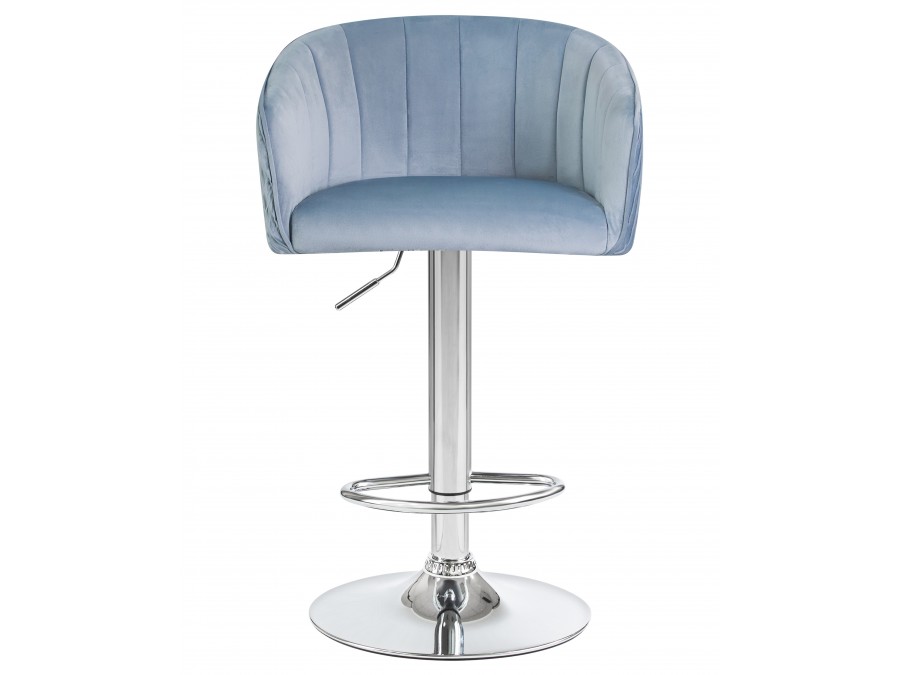 Стул барный DOBRIN DARCY, серо-голубой велюр (1922-6)