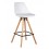 Стул полубарный DOBRIN RONNI, ножки светлый бук, белый (ZL-W-02)
