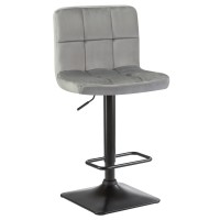 Стул барный DOBRIN DOMINIC, серый велюр (MJ9-75)