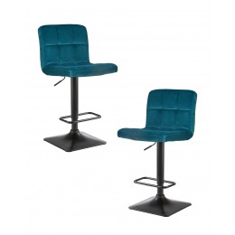 Набор 2 шт Стул барный DOBRIN DOMINIC, морской волны велюр (MJ9-99)