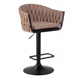 Стул барный DOBRIN LEON, коричневая ткань (LAR 275-3)