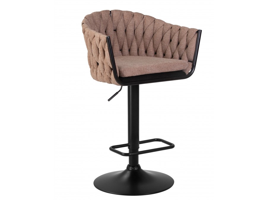 Стул барный DOBRIN LEON, коричневая ткань (LAR 275-3)