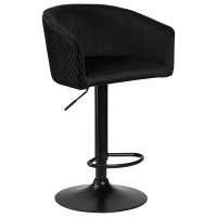 Стул барный DOBRIN DARCY BLACK, черный велюр (1922-21)