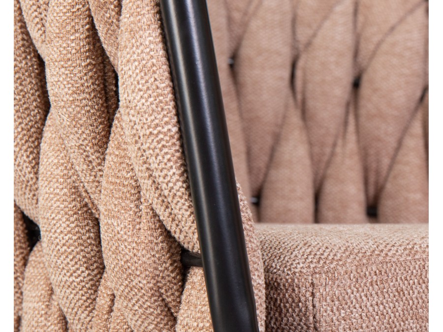 Стул барный DOBRIN LEON, коричневая ткань (LAR 275-3)