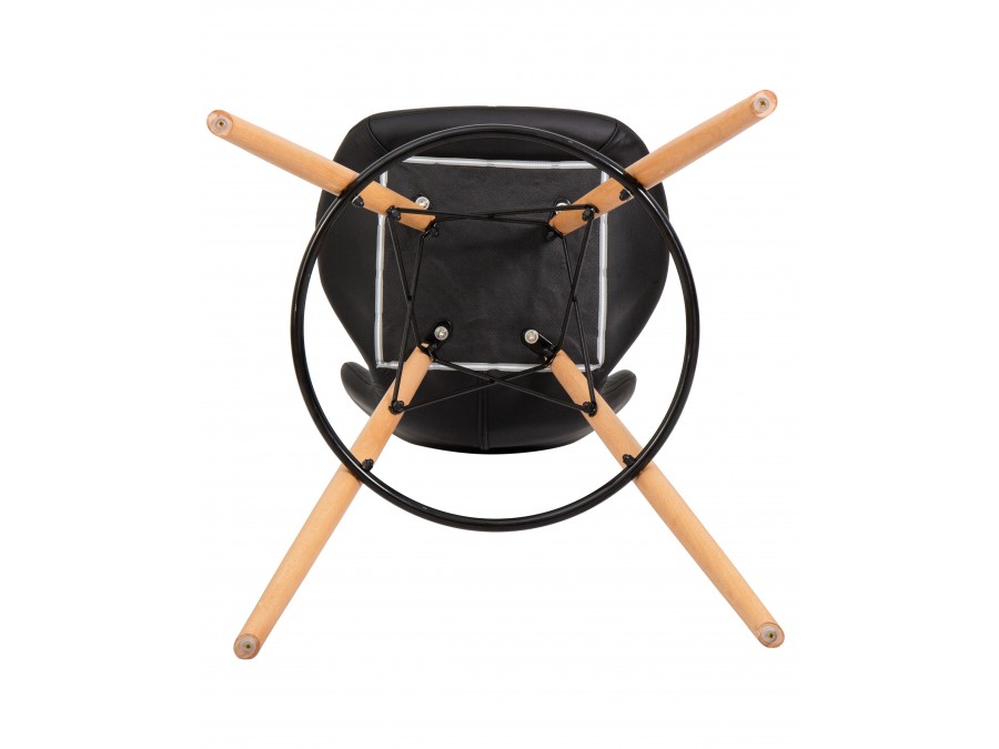 Стул барный DOBRIN BUTTERFLY BAR, ножки светлый бук, цвет чёрный