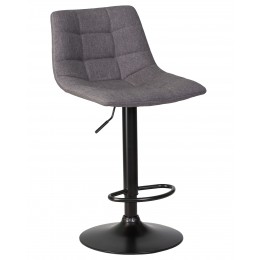 Стул барный DOBRIN TAILOR BLACK, серая ткань (188-55)