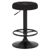 Табурет барный DOBRIN BRUNO BLACK, черный велюр (MJ9-101)