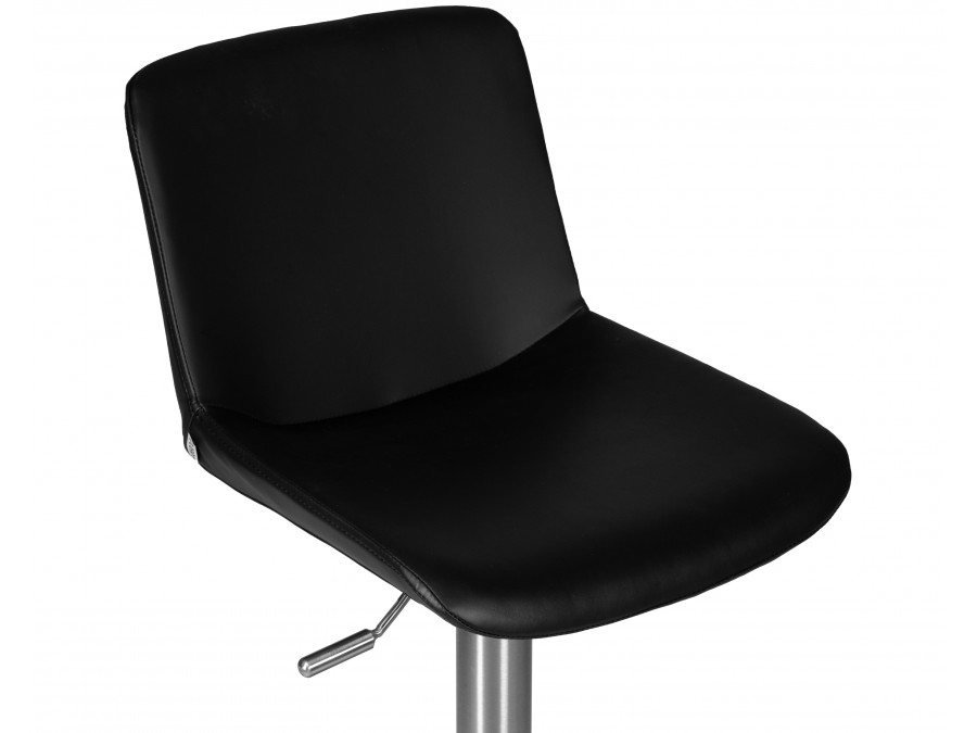 Стул барный DOBRIN ALDO, черный PU YP33-19, основание из нержавеющей стали