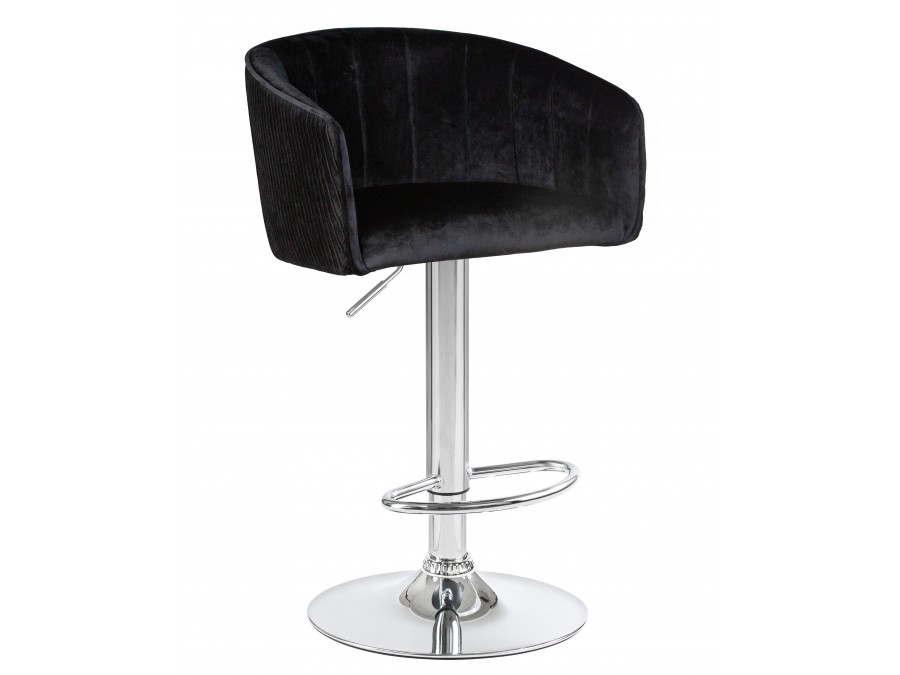 Стул барный DOBRIN DARCY, черный велюр (1922-21)