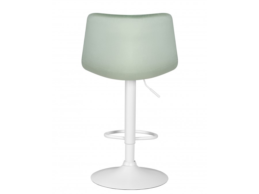Стул барный DOBRIN TAILOR WHITE, пудрово-мятный велюр (MJ9-87)