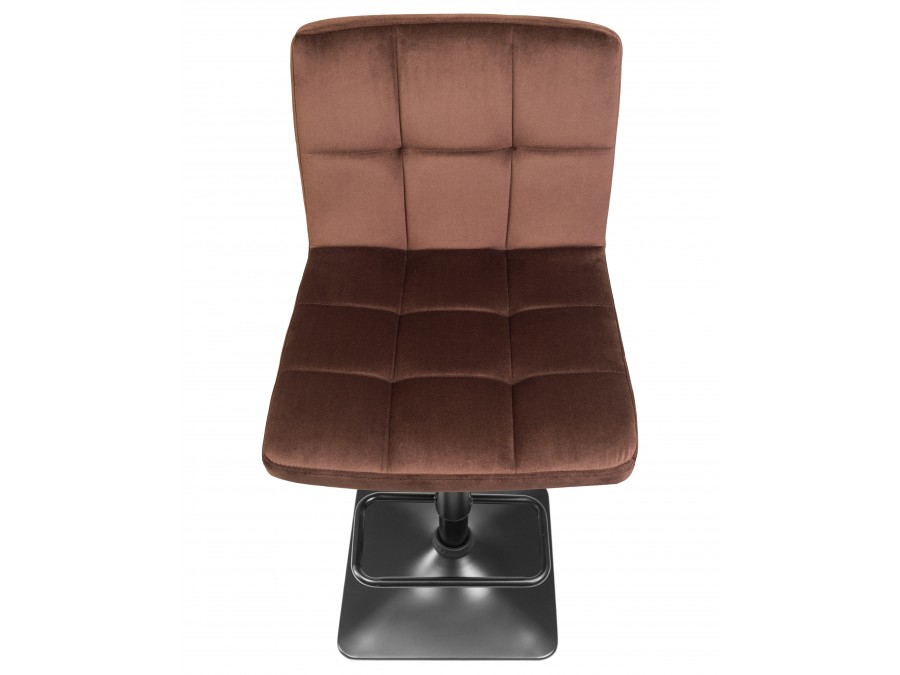 Набор 2 шт Стул барный DOBRIN DOMINIC, шоколадный велюр (MJ9-111)