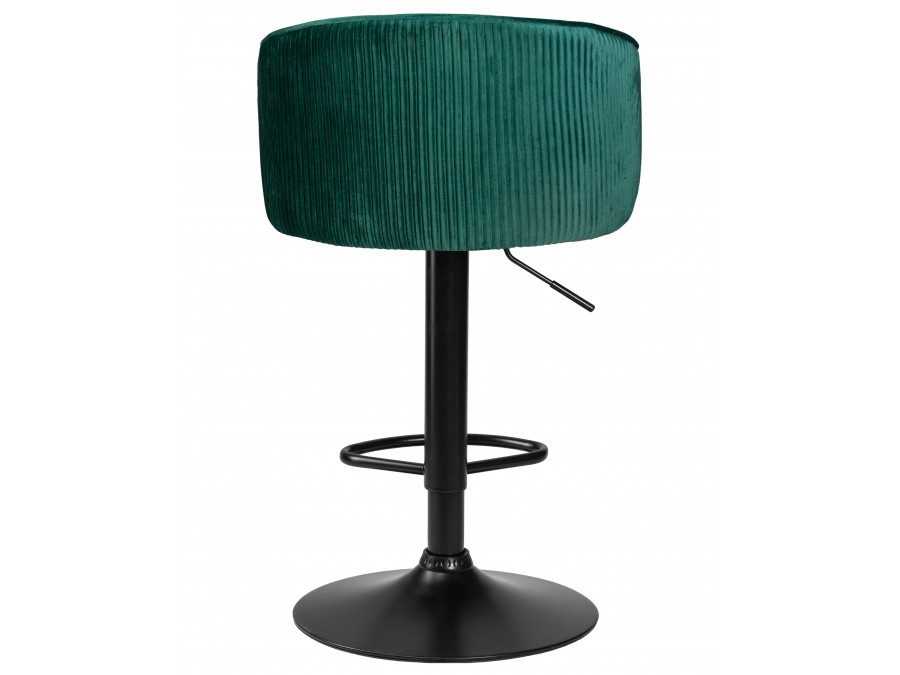 Стул барный DOBRIN DARCY BLACK, зеленый велюр (1922-9)