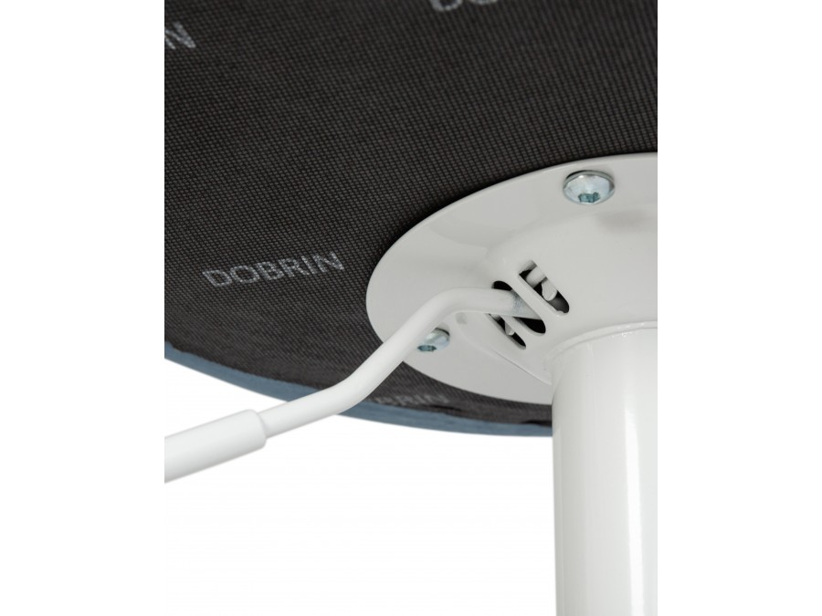 Стул барный DOBRIN TAILOR WHITE, пудрово-голубой велюр (MJ9-74)