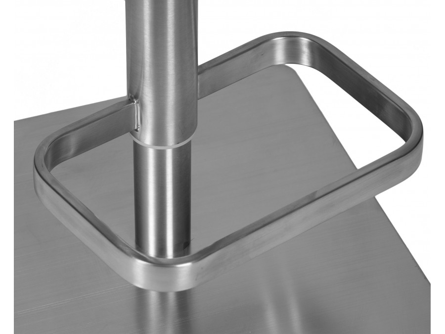 Стул барный DOBRIN ALDO, черный PU YP33-19, основание из нержавеющей стали