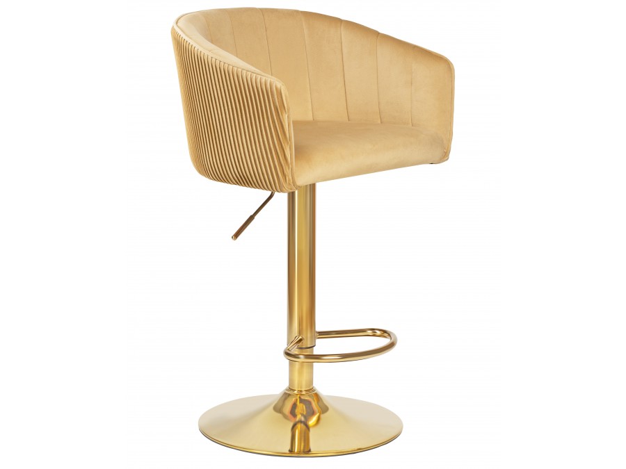 Стул барный DOBRIN DARCY GOLD, песочный велюр (1922-3)
