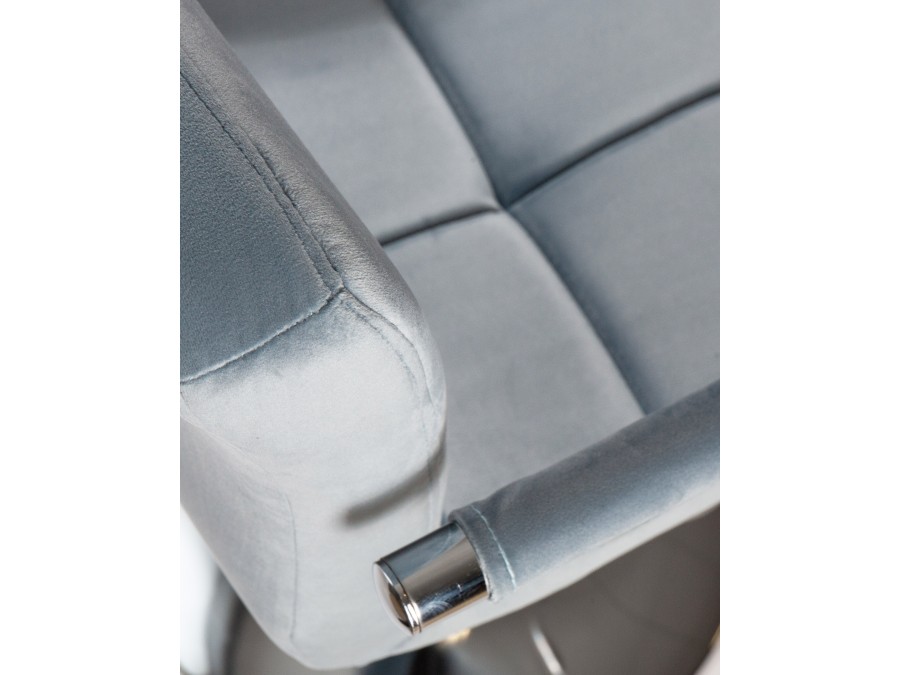 Стул барный DOBRIN KRUGER ARM, пудрово-голубой велюр (MJ9-74)