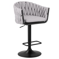 Стул барный DOBRIN LEON, серая ткань (LAR 275-17)