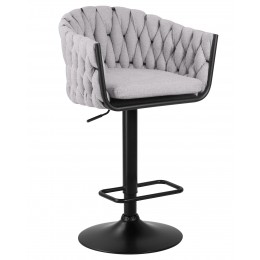 Стул барный DOBRIN LEON, серая ткань (LAR 275-17)