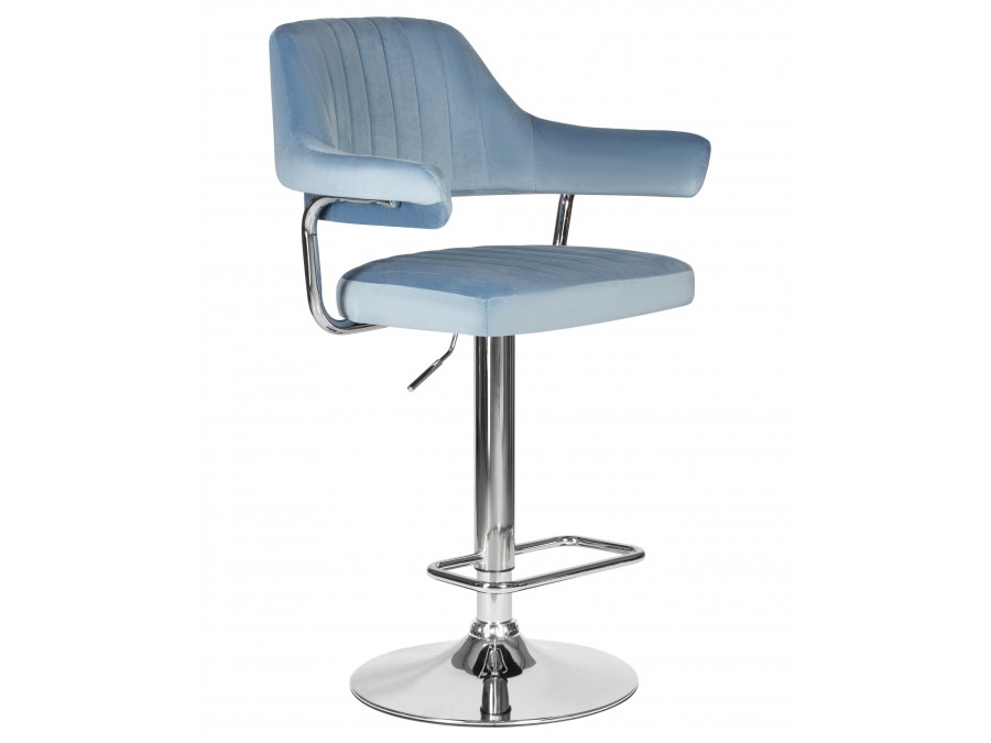 Стул барный DOBRIN CHARLY, пудрово-голубой велюр (MJ9-74)